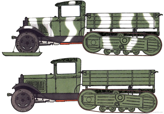 Tank GAZ-60 - drawings, dimensions, figures