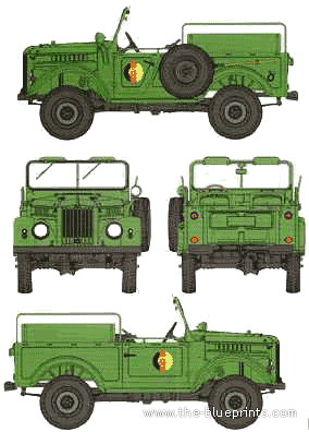 Танк GAZ-69(M) 4x4 - чертежи, габариты, рисунки