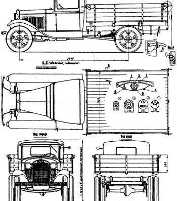 GAS-AA tank - drawings, dimensions, figures