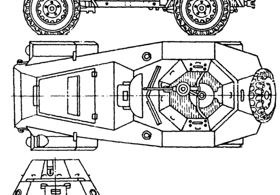 GAS BA-67 tank (1942) - drawings, dimensions, pictures