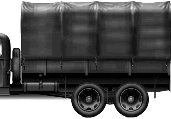 Танк GMC ACKWX-353 3-ton 6x6 (1940) - чертежи, габариты, рисунки