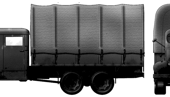 Tank GMC AFWX-354 3-ton 6x4 - drawings, dimensions, figures
