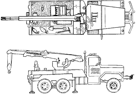 Танк GMC Tow Truck - чертежи, габариты, рисунки