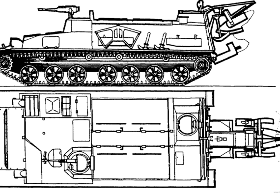 GMZ Minelayer tank - drawings, dimensions, pictures