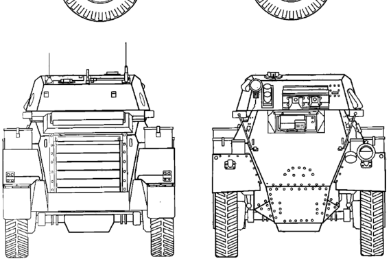 Танк GM Fox Armoured Car - чертежи, габариты, рисунки