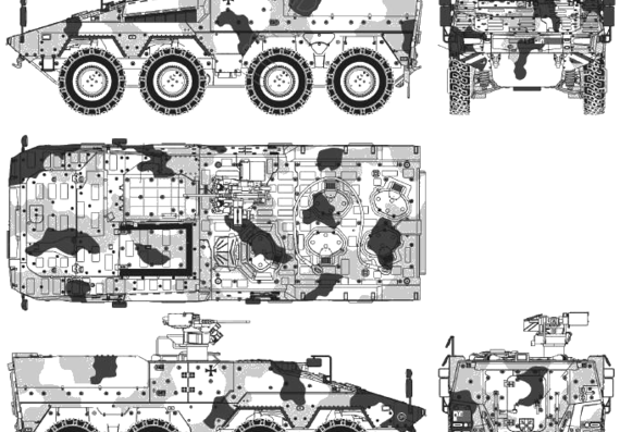 Tank GTK Boxer GTFz - drawings, dimensions, figures