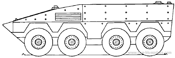 Tank GTK Boxer MRAV - drawings, dimensions, figures