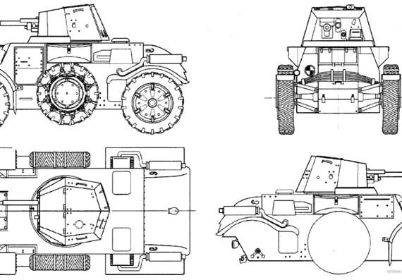Танк Gendron Somua AM39 - чертежи, габариты, рисунки