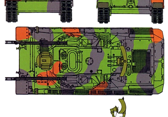 Gepard Flakpanzer tank - drawings, dimensions, pictures