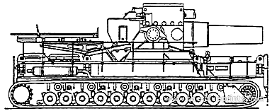 Танк Gerat 041 Karl 54cm Heavy Siege Mortar - чертежи, габариты, рисунки