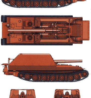 Танк Geschutzwagen VI 21cm Msr 18 (sf) - чертежи, габариты, рисунки
