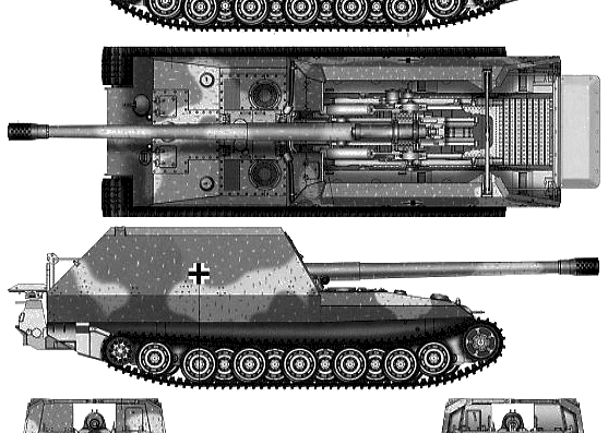 Tank Grire 17 SPG - drawings, dimensions, figures