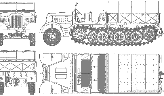 Half Truck Famo tank - drawings, dimensions, pictures
