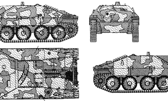 Hetzer tank - drawings, dimensions, figures