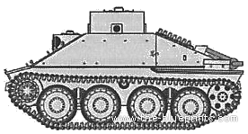 Танк Hetzer Tank Training Vehicle - чертежи, габариты, рисунки