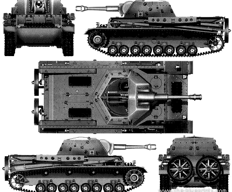 Heuschrecke tank IVb Grasshopper - drawings, dimensions, pictures