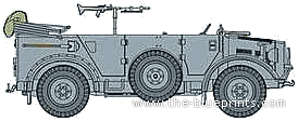 Танк Horch 108.1a Type I Kfz.23 - чертежи, габариты, рисунки