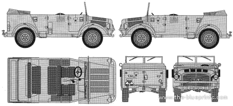 Танк Horch 108 Type 40 - чертежи, габариты, рисунки