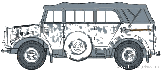 Horch Kfz.40 tank - drawings, dimensions, pictures