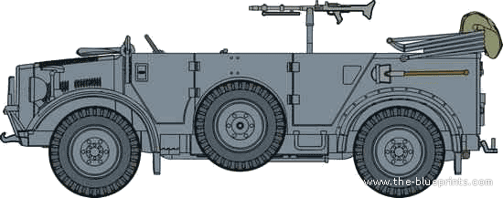 Horch Type 40 tank - drawings, dimensions, figures