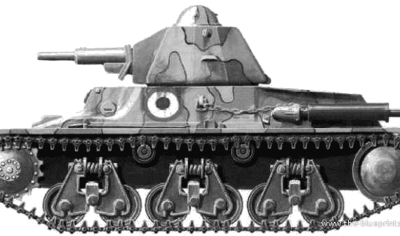 Tank Hotchkiss H35-38 (France) - drawings, dimensions, pictures