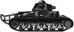 Tank Hotchkiss H38 - drawings, dimensions, pictures