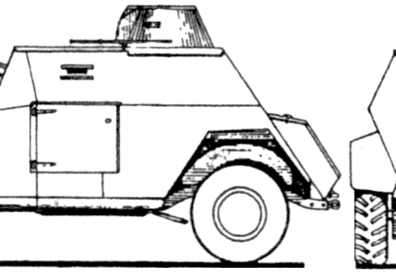 Танк Humber LRC - чертежи, габариты, рисунки
