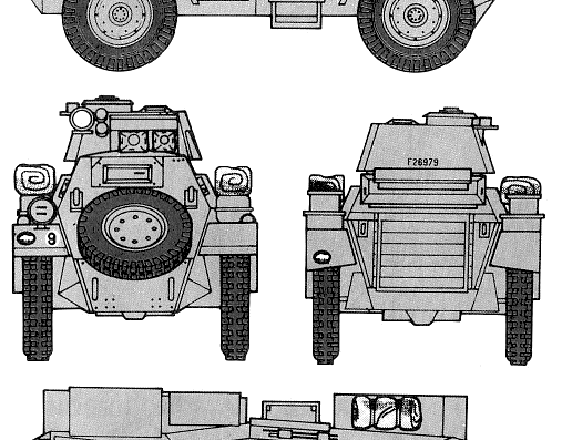 Танк Humber Mk.II - чертежи, габариты, рисунки