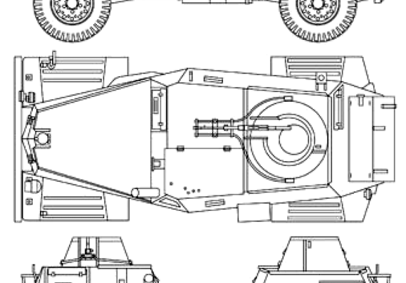 Танк Humber Mk.III - чертежи, габариты, рисунки