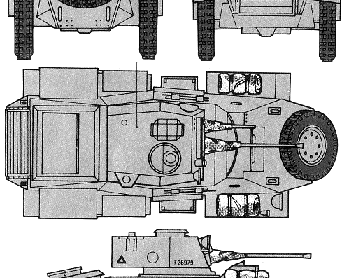 Танк Humber Mk.II Armoured Car - чертежи, габариты, рисунки