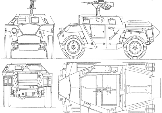 Танк Humber Scout Car - чертежи, габариты, рисунки