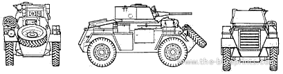 Танк Humber Scout Car Mk.II - чертежи, габариты, рисунки
