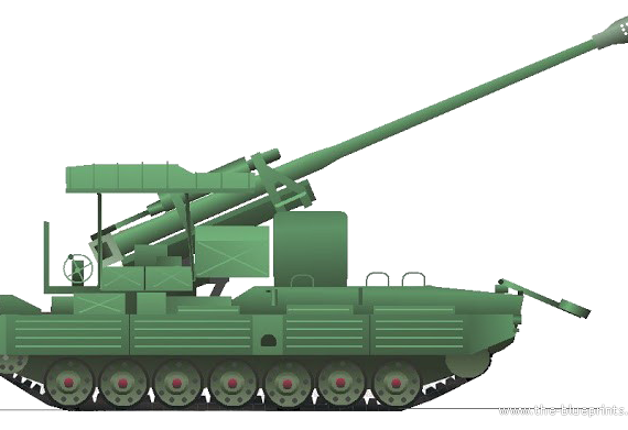 Tank IA 130mm SPG - drawings, dimensions, figures
