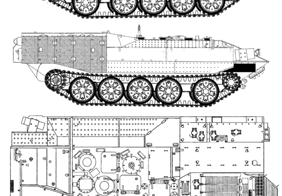 IDF Achzarit IAFV tank - drawings, dimensions, figures