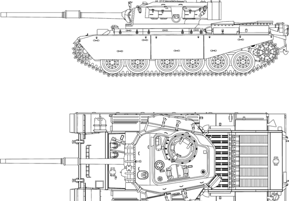 Танк IDF Centurion Shot 5 - чертежи, габариты, рисунки