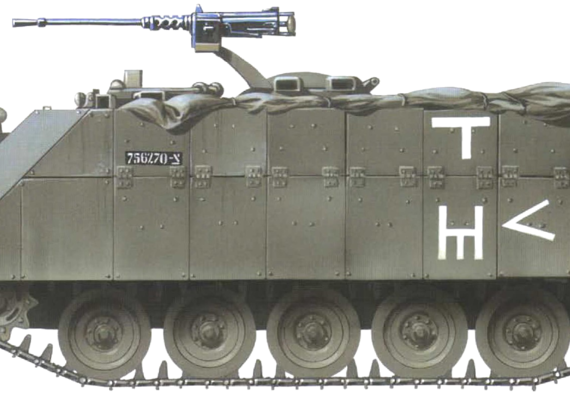 Танк IDF M113A1 Zelda Toga Armour - чертежи, габариты, рисунки
