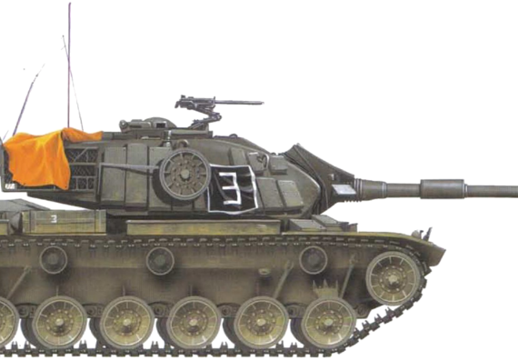 Танк IDF M60 Magach 6 - чертежи, габариты, рисунки