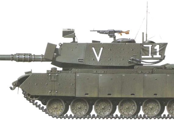 Танк IDF M60 Magach 7C - чертежи, габариты, рисунки