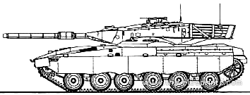 Tank IDF Merkava Mk.I - drawings, dimensions, figures