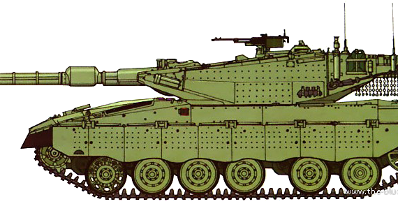 Tank IDF Merkava Nk.III - drawings, dimensions, figures