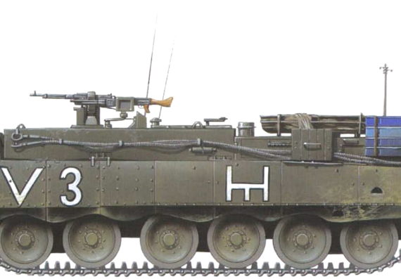 Танк IDF Puma CEV - чертежи, габариты, рисунки