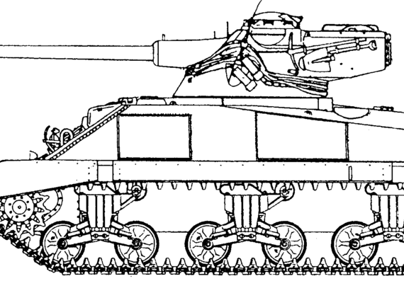 Танк IDF Sherman AMX-13 90mm - чертежи, габариты, рисунки