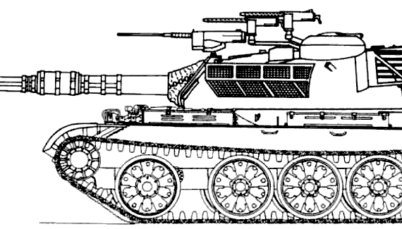 Танк IDF Tiran 5S - чертежи, габариты, рисунки