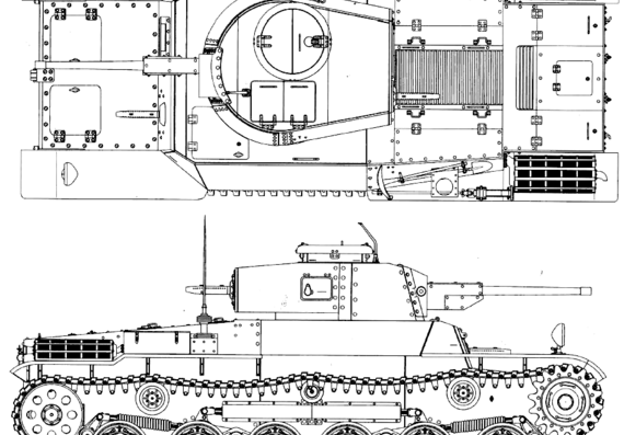 IJA Type 1 Chi-He tank - drawings, dimensions, figures