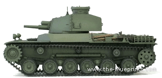 IJA Type 2 Ho-I tank - drawings, dimensions, figures