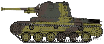 Танк IJA Type 3 Ho-Ni III - чертежи, габариты, рисунки