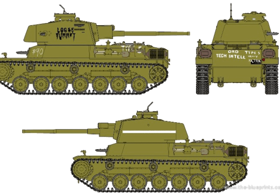 IJA Type 4 Chi-To tank - drawings, dimensions, figures