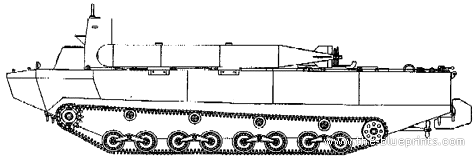 Tank IJA Type 4 KA-TSU + Torpedo - drawings, dimensions, figures