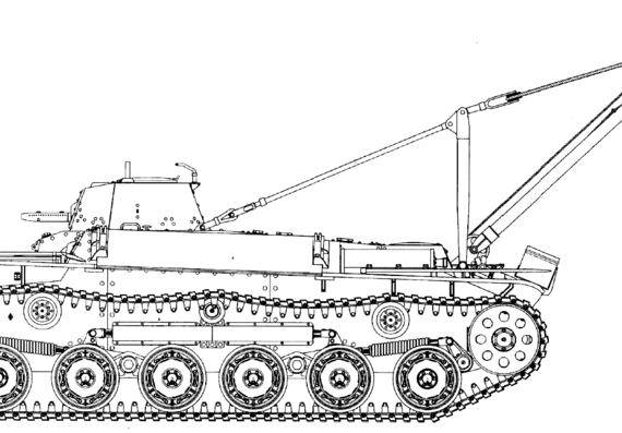 Tank IJA Type 97 Chi-Ha ARV - drawings, dimensions, figures