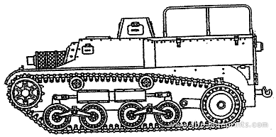 Танк IJA Type 98 So-Da Munition Carrier - чертежи, габариты, рисунки
